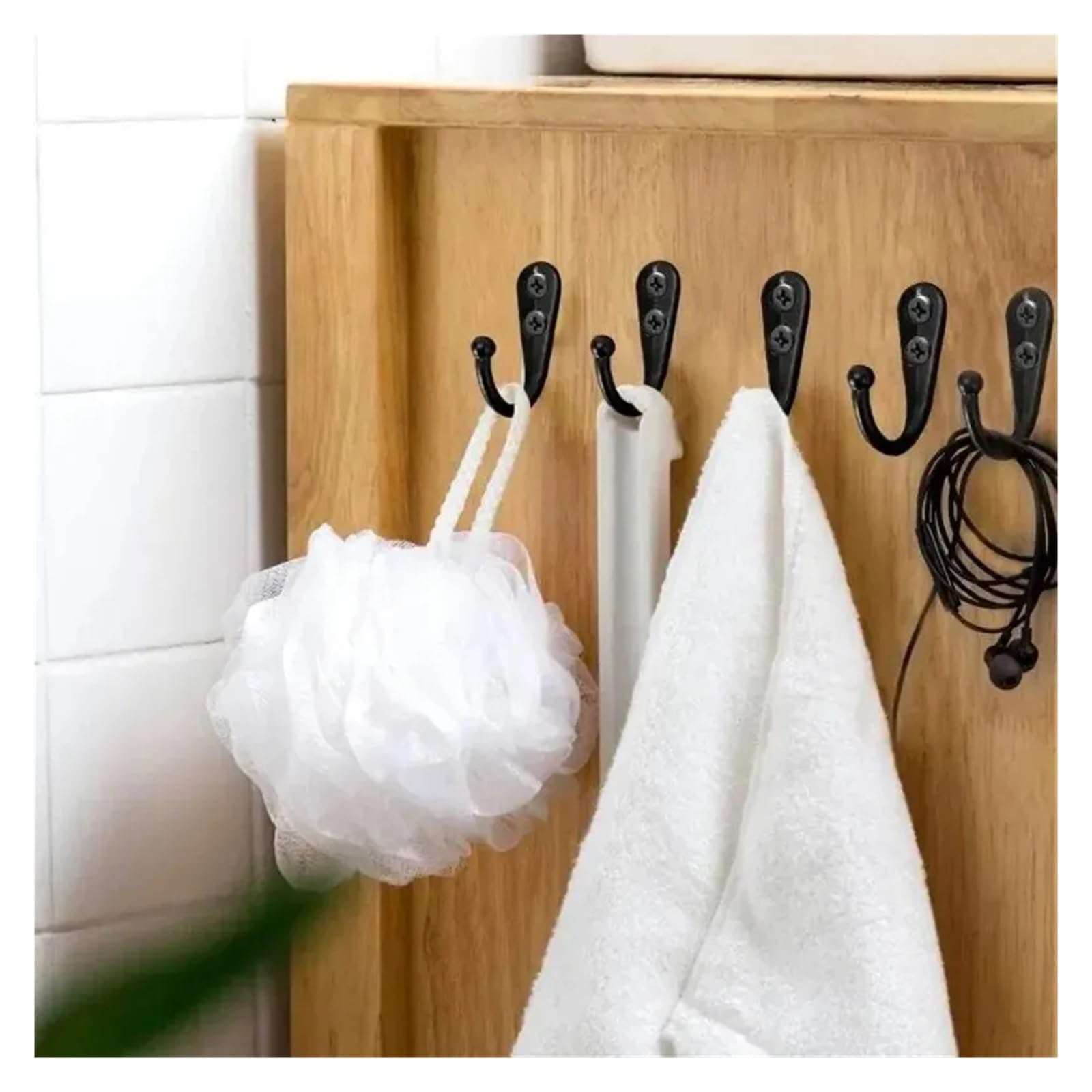 Kleiderhaken Wand Metal Hooks with Screws Wall Mounted Hanging Hook for Coat Towel Bags Caps Hanger Kitchen Bathroom Storage Rack Holder(Gold,50 Sets)