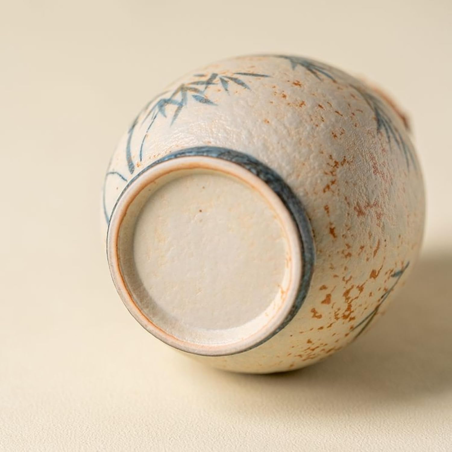 Hand-drawn Ceramics Tea Canister, 50ml 1.7oz, Portable Storage Tank Sealed Storage Tank