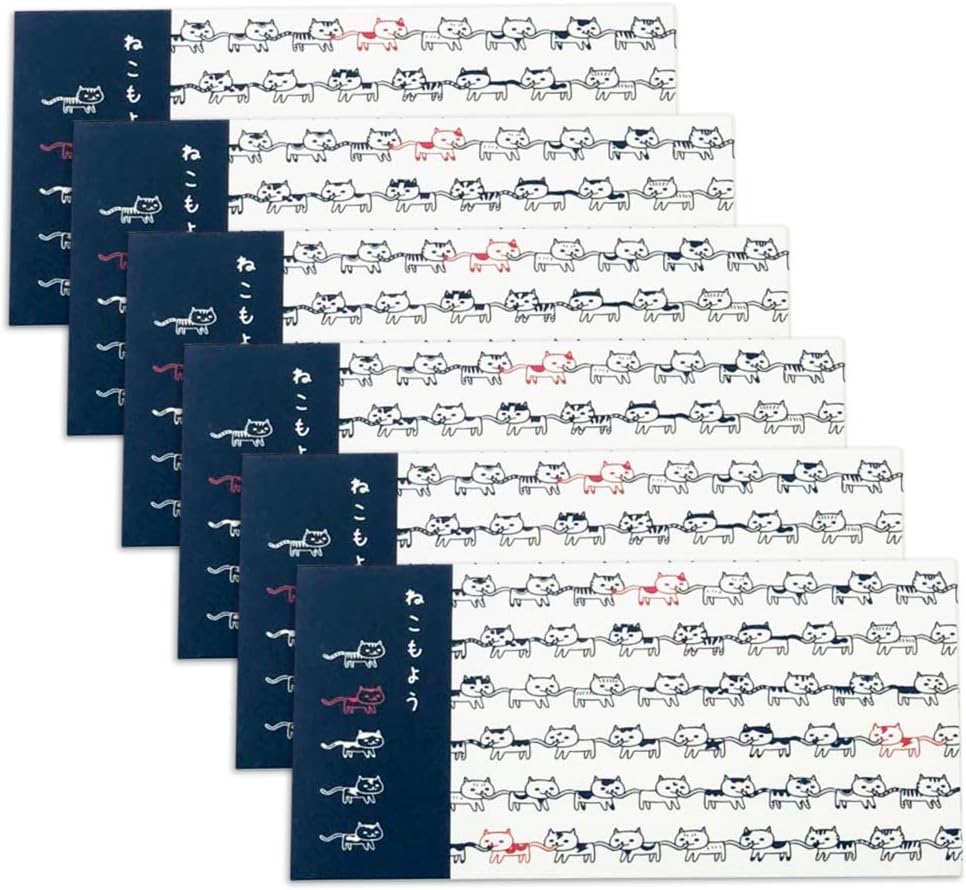 FrontiaMemo pad Memopads Notepads Journal 3.2x6.7" Small Set of 6 Pads Paper Ruled Kawaii Cute Art Gift japan Japanese Stationery