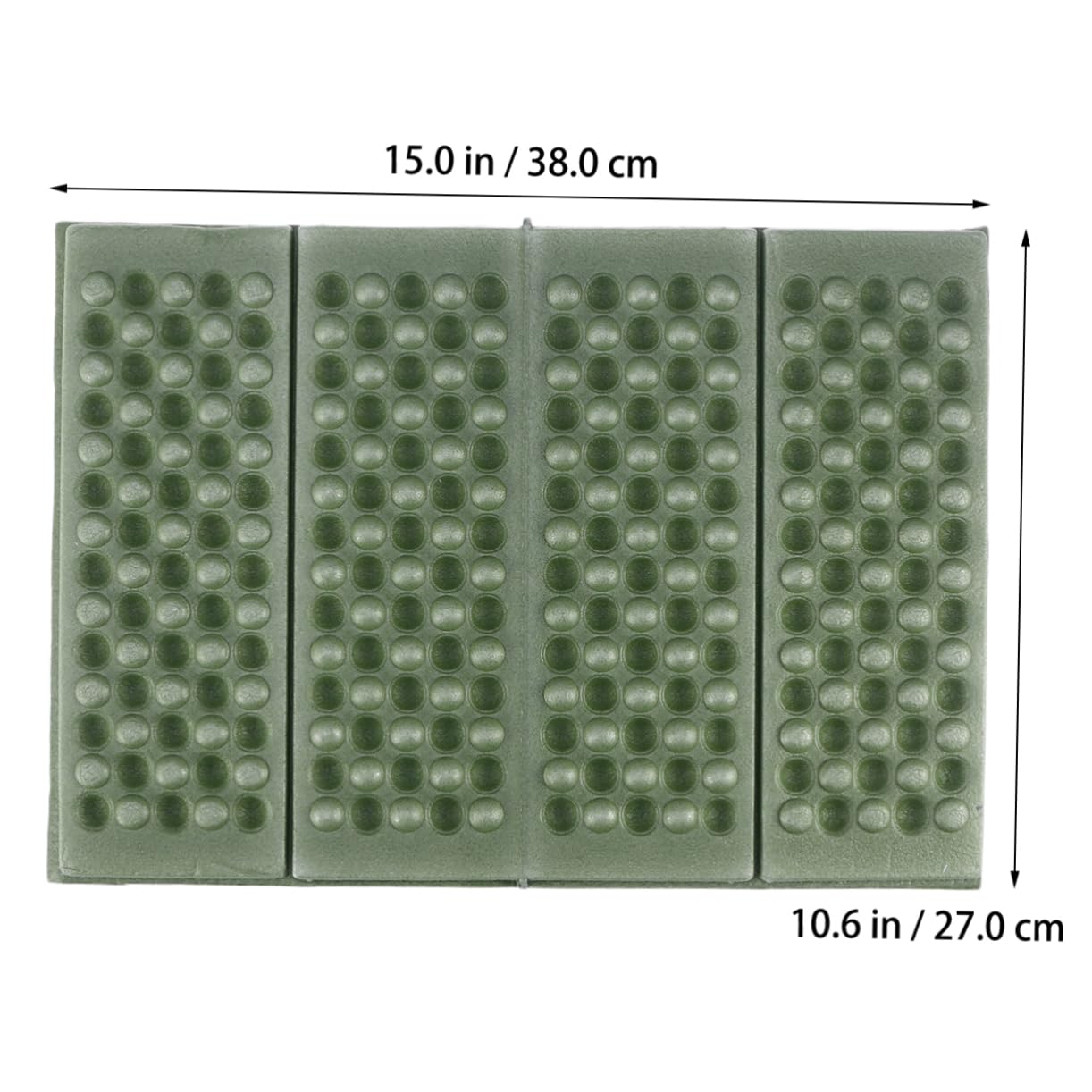 Toddmomy 2 PCS Lightweight Folding Xpe Cushions with Storage Bag Moisture and Heat Resistant Pads for Camping Picnic Park and Outdoor Activities Green