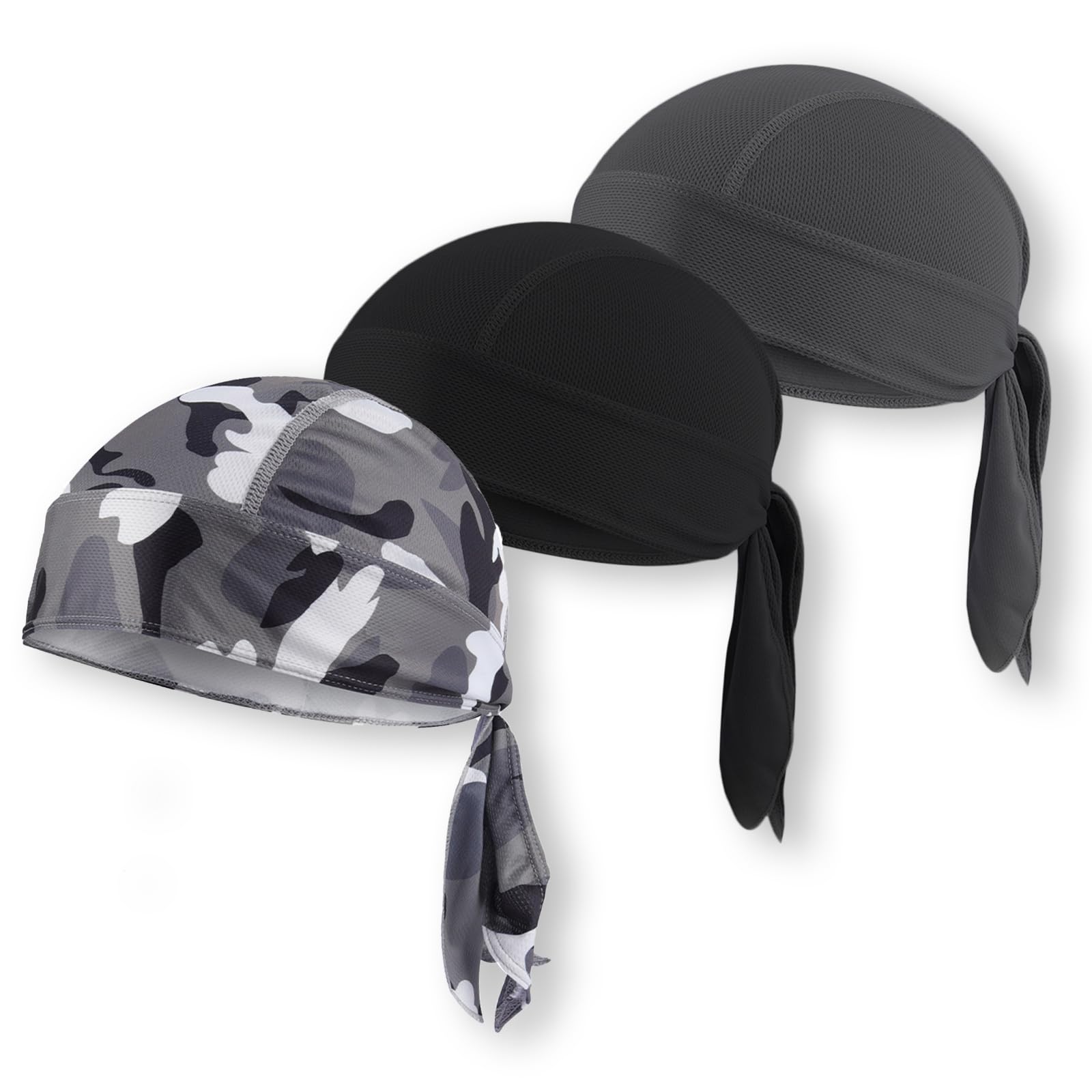 Wisolt Pañuelos Hombre Cabeza de Piratas Verano Bandana Calavera Gorras de Ciclismo Transpirable para Senderismo Bicicleta Montañismo Running Deportes al Aire Libre Unisex