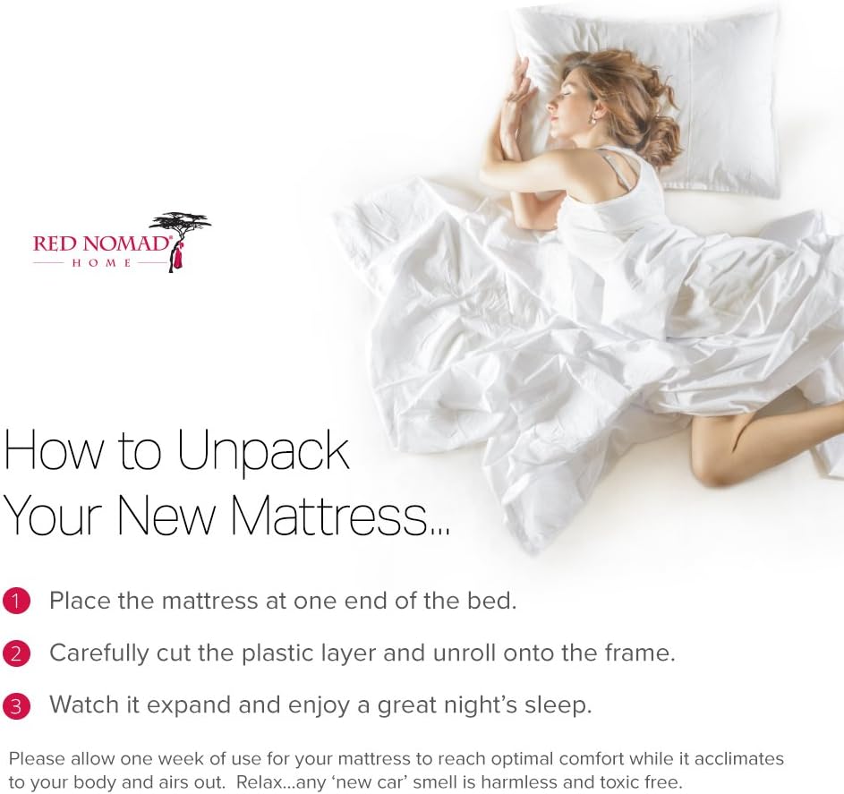 Red Nomad 10-Inch Memory Foam Mattress with Stay Cool Technology, Queen