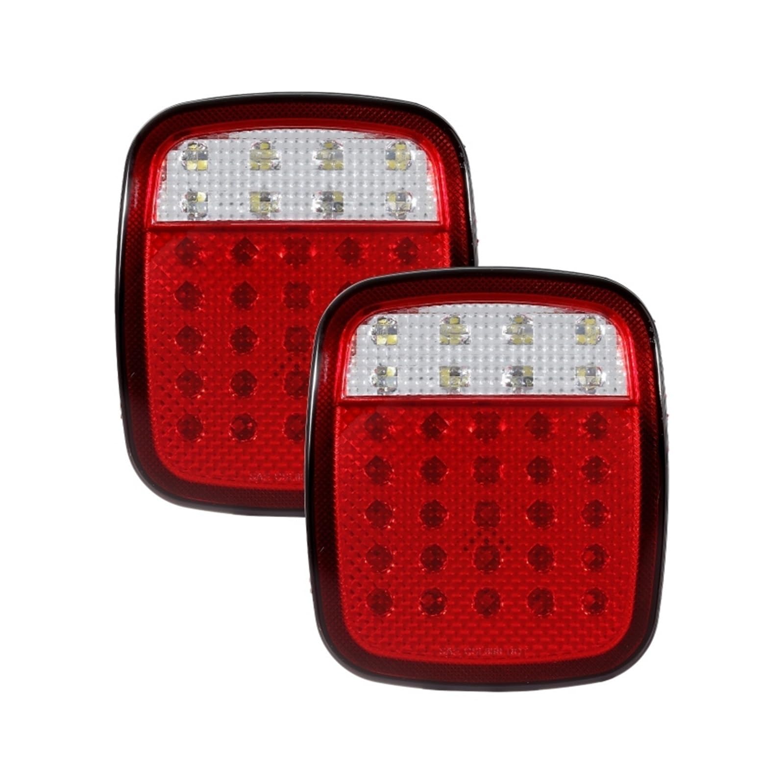 Rear taillight For Jeep For Wrangler CJ TJ YJ 2 Pieces Tail Light Assembly Brake For Reverse Turn For Signal Light(Red)