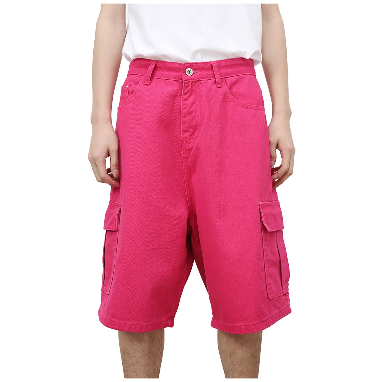 Herren Shorts Baggy Short Jeans Jungen Jorts Fit Street Dance Skateboard