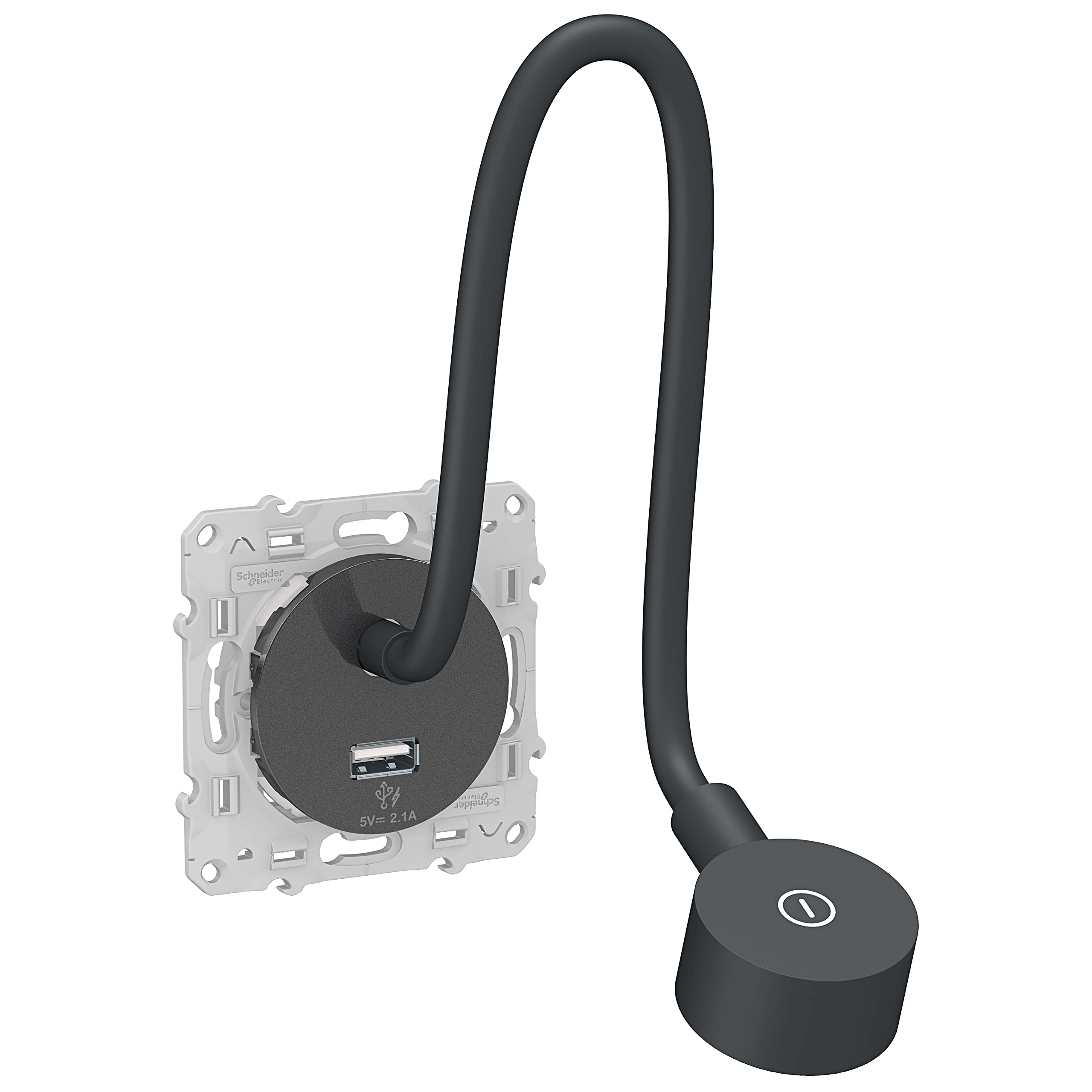 Schneider Electric Odace Touch S540802L - Placca 1 Posto Con Bordo - Colore Bronzo Spazzolato - Confezione Da 10 Pezzi