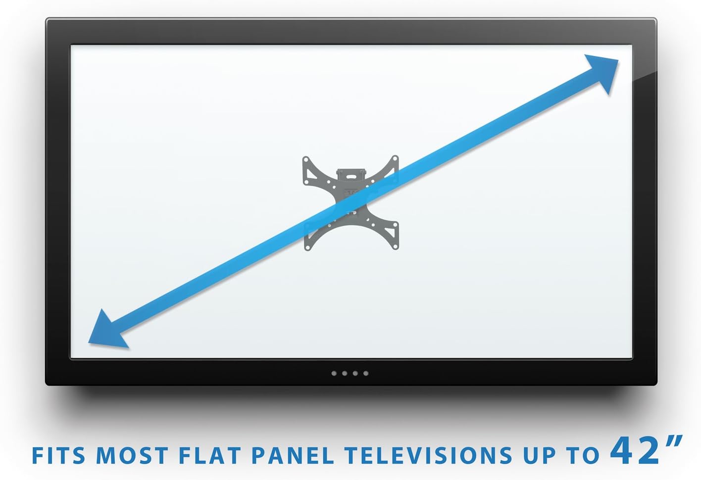 Mount-It Full Motion TV Wall Mount Bracket | Swivel, Tilt & Articulating Arm | VESA 75x75 to 200x200 | Single Stud Installation | Space-Saving TV Mount for 19-42 Inch Screens, Up to 66 lbs