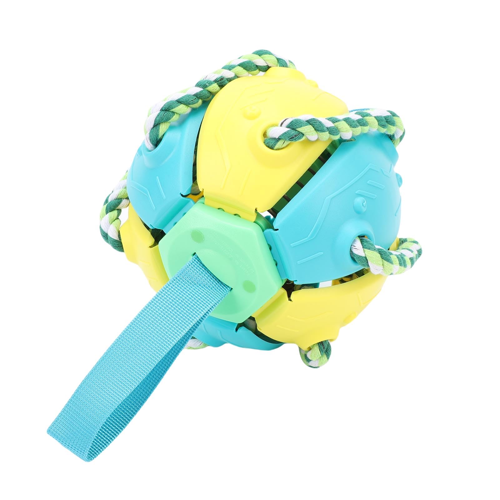 Hundespielzeug Ball mit Seil, interaktiver Kauspielzeug für Hunde, strapazierfähiges Material für Agility Training, Outdoor Übungen und Beschäftigungsspiele (Grün)