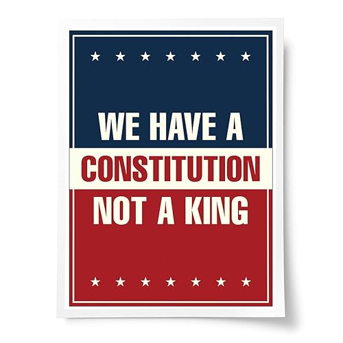 No Kings Poster – “We Have a Constitution, Not a
