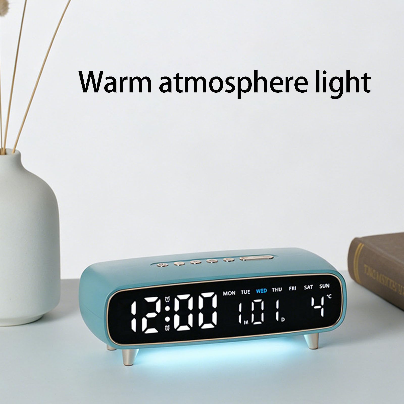 Sveglia Digitale Multiuso con Funzione retroilluminazione del Display a LED Trasparente e impostazioni Allarme Multiple per Qualsiasi Stanza Orologio a LED in plastica