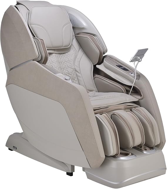 Osaki 4D Manhattan Duo Mech | Full Body Massage | 4D & 3D Duo | Zero Gravity | Auto Footrest | Auto & Manual Massage | Space Saving (Taupe)