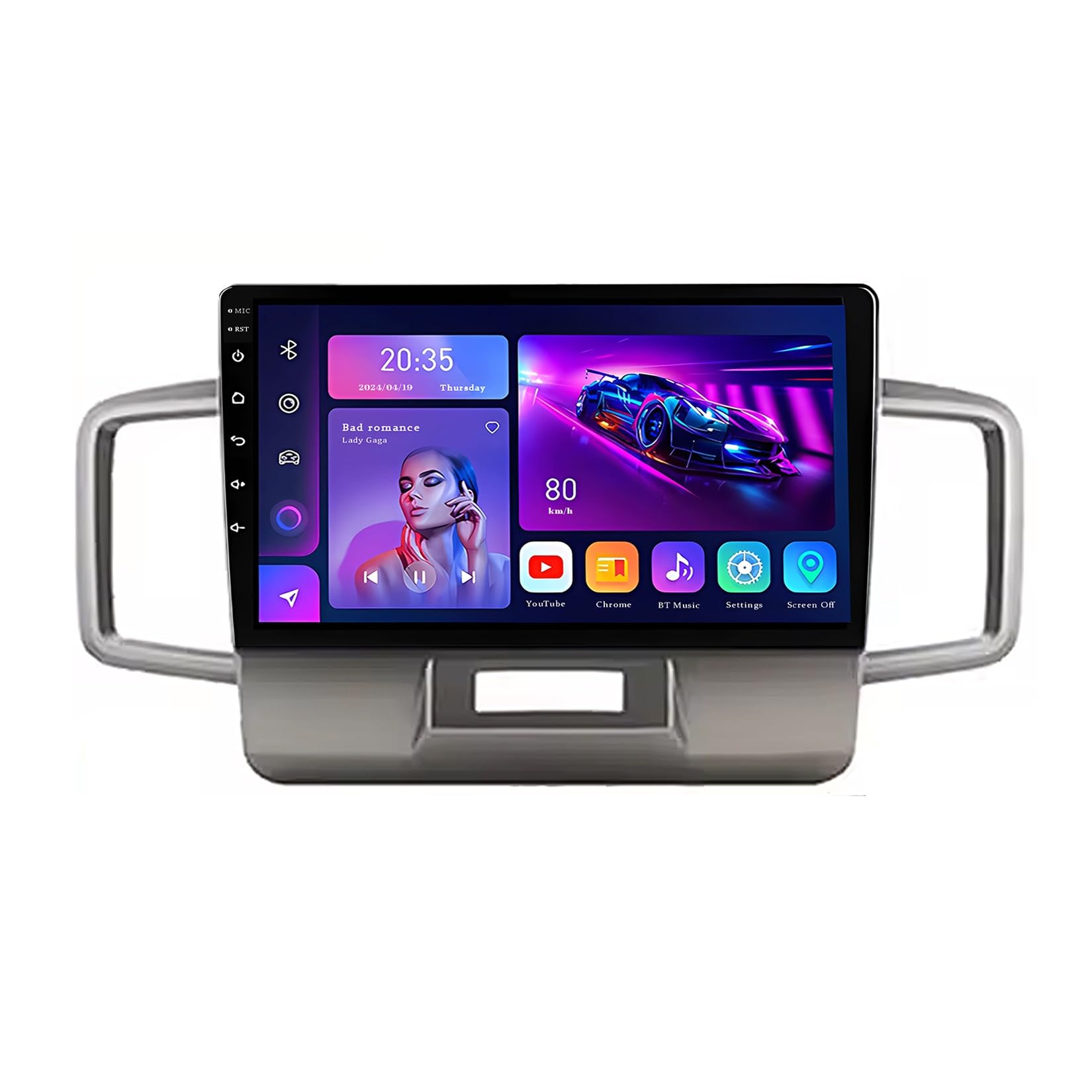 Genérico Radio Android Doble DIN de 10" para Honda Freed 2008-2016, CarPlay inalámbrico, Pantalla táctil, navegación GPS, Bluetooth, cámara de visión Trasera y Controles en el Volante
