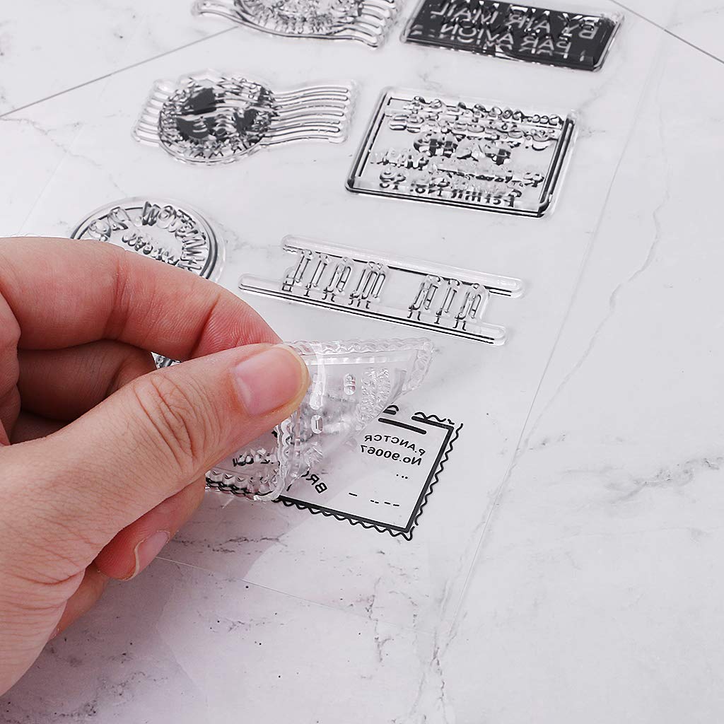 Amazon.co.jp: ncdoiPVCソフト透明スタンプ消印消印かわいい柄DIY