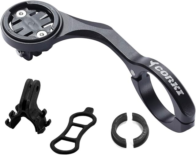 Alloy Out Front Combo Mount for Garmin Edge Computer 200, 500, 510,520, 800, 810, 820,1000,1030 and GoPro Interface Action Cameras