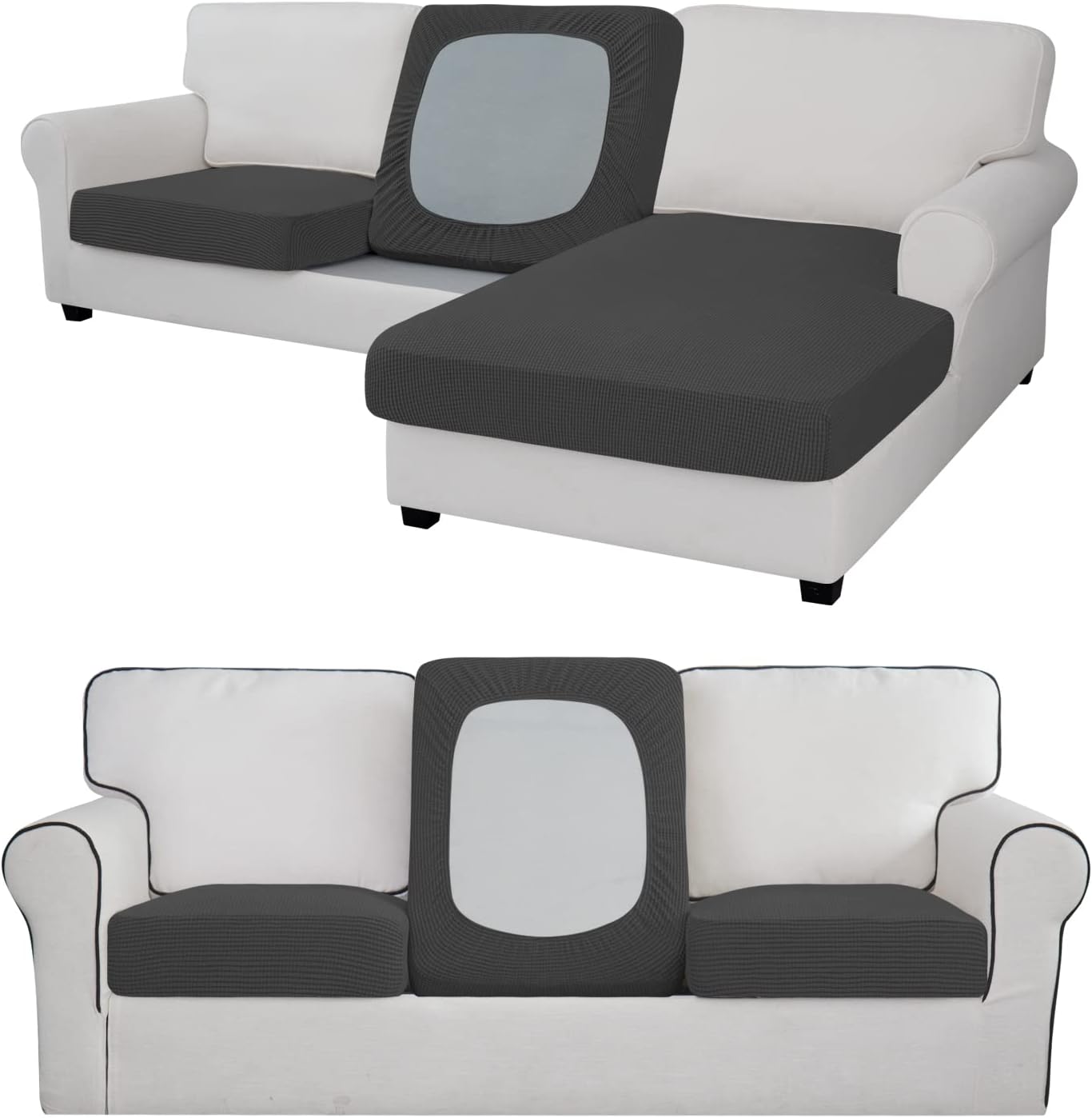 EasyGoing L Shape Cushion Bundles 3 Pieces Cushion Cover Home & Kitchen