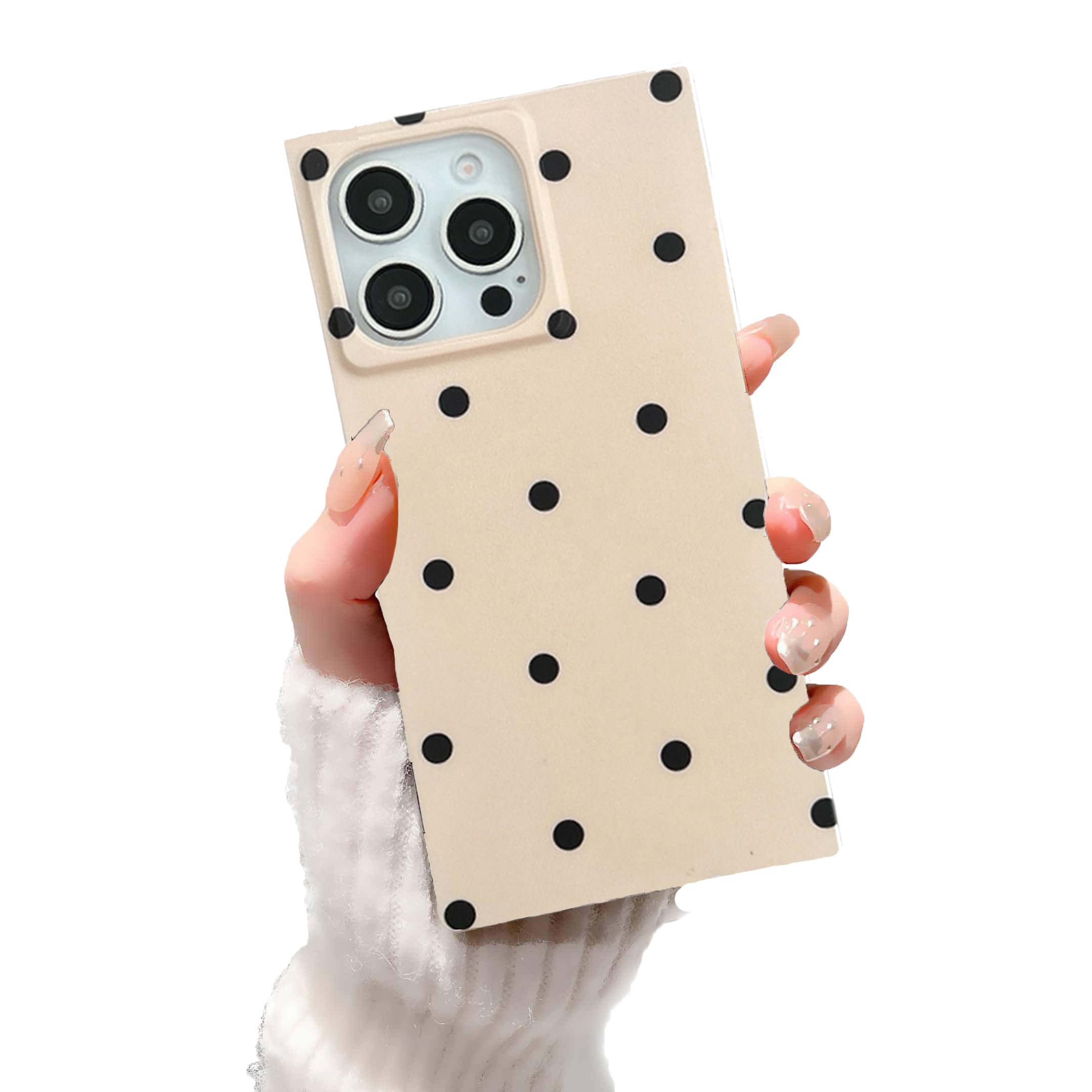 urban Polka Dots スマホケース iPhone13 Amazon.com: Polka Dots Matte Rectangle Phone Case Compatible