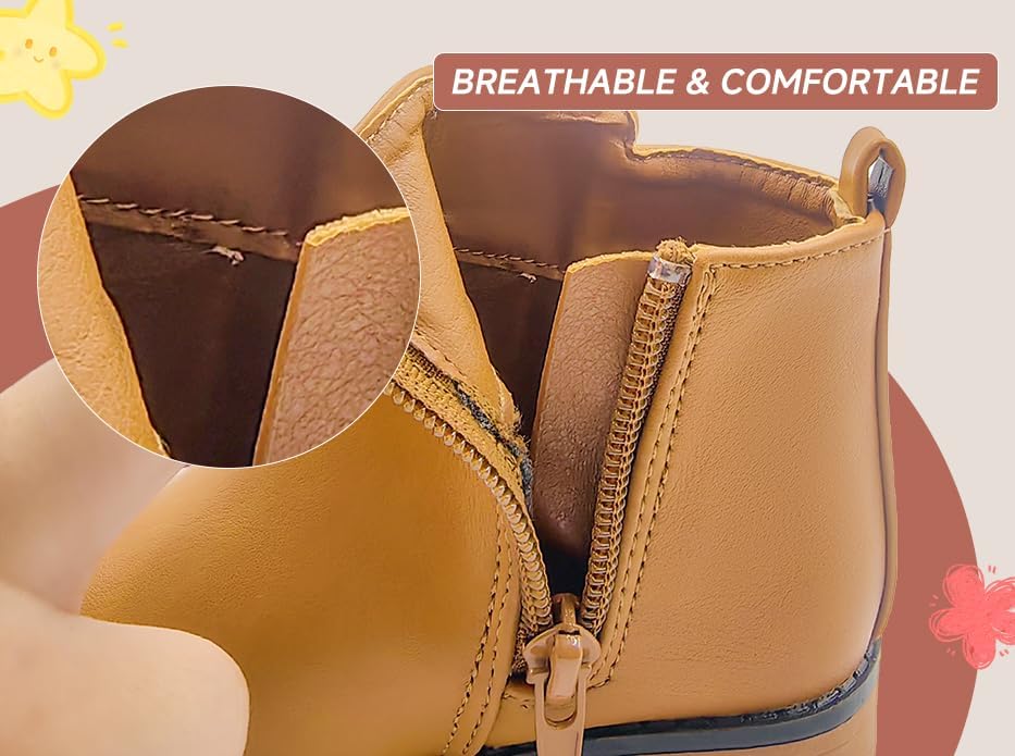 Girls Boots Ankle Booties Fashion Boots for Girls with Zipper4