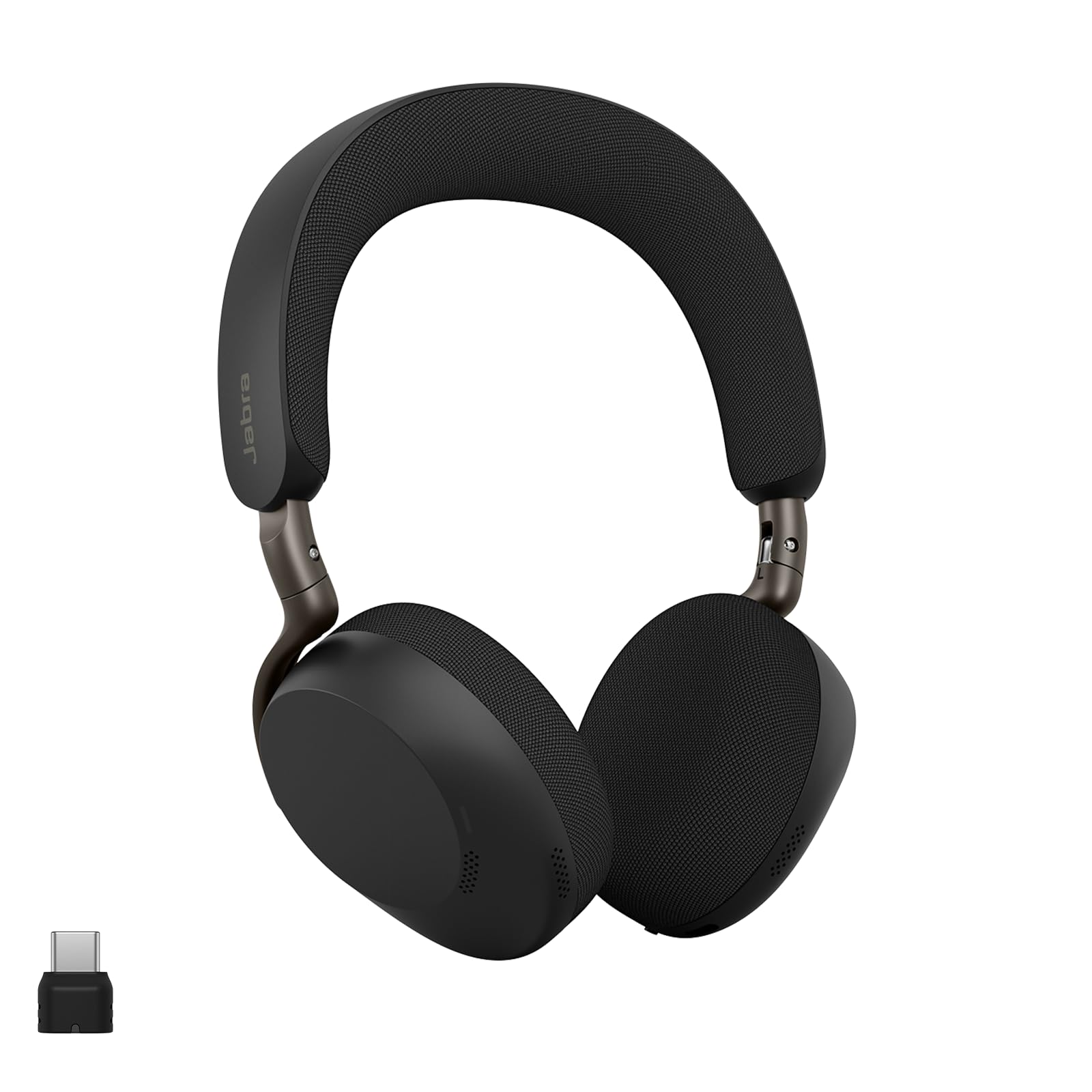 Jabra Evolve3 75 Kabelloses Bluetooth-Headset mit Mikrofon, USB-C, UC | Aktive Geräuschunterdrückung, bis zu 22 Std. Akku, KI-gestützte Technologie für Sprachanrufe, Schwarz