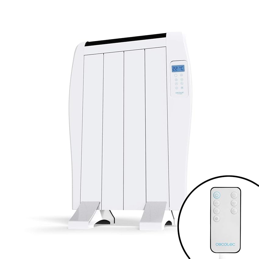 Immagine del prodotto Cecotec Radiatore elettrico Energy Saving Ready Warm 800 Thermal 4 elementi, 600 W, parete o piede, 3 modalità, timer, telecomando, display LED, protezione contro il surriscaldamento, ultrasottile
