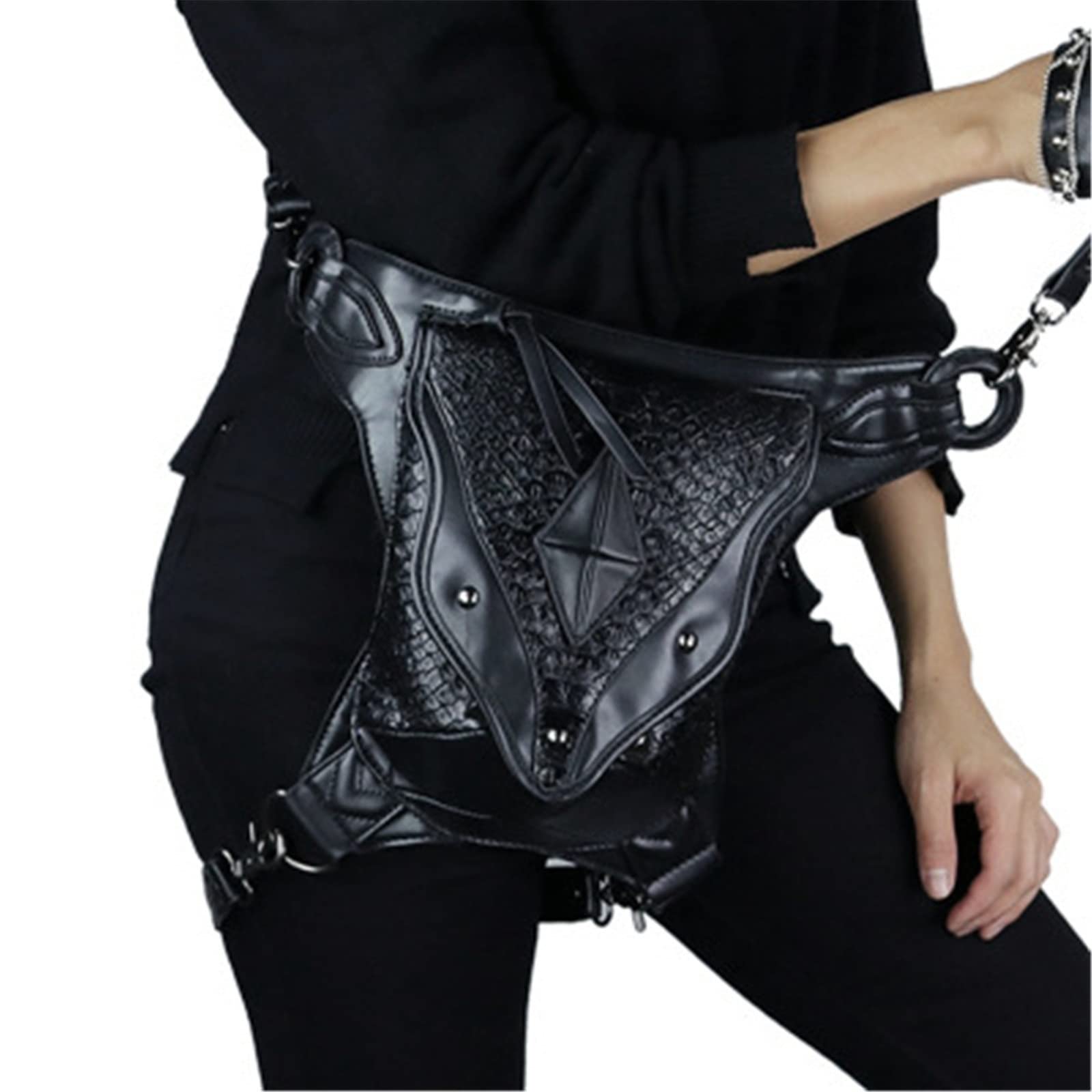 Marsupi Steampunk Borsa da gamba diagonale con una spalla gotica da uomo e da donna Borsa da gamba Borsa da locomotiva Borsa punk