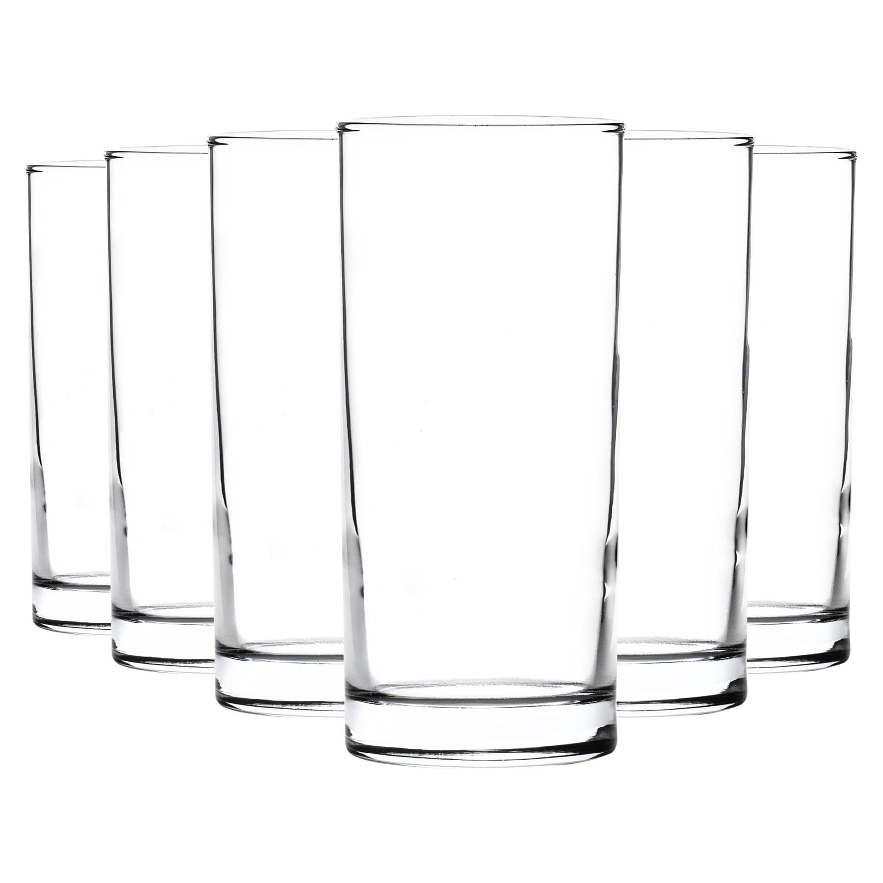 Argon Tableware 12 Piece Highball Glass Set - 295ml - Classic Collection - Small Whiskey Tumbler Cups Dishwasher Safe Highball Glass Modern Water Drinking Hiball Glasses