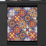  Mexikanische Talavera-Sp¨¹lmaschine, magnetische Abdeckung, K¨¹chendekoration, Talavera-Stil, Vorderseite, Geschirrsp¨¹ler, K¨¹hlschrank, magnetische Abdeckung, Aufkleber, Ger?t, 58 x 66 cm