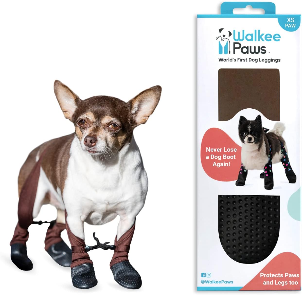 Walkee PawsAdjustable Fit Dog Leggings, As Seen on Shark Tank, The World’s First Dog Leggings