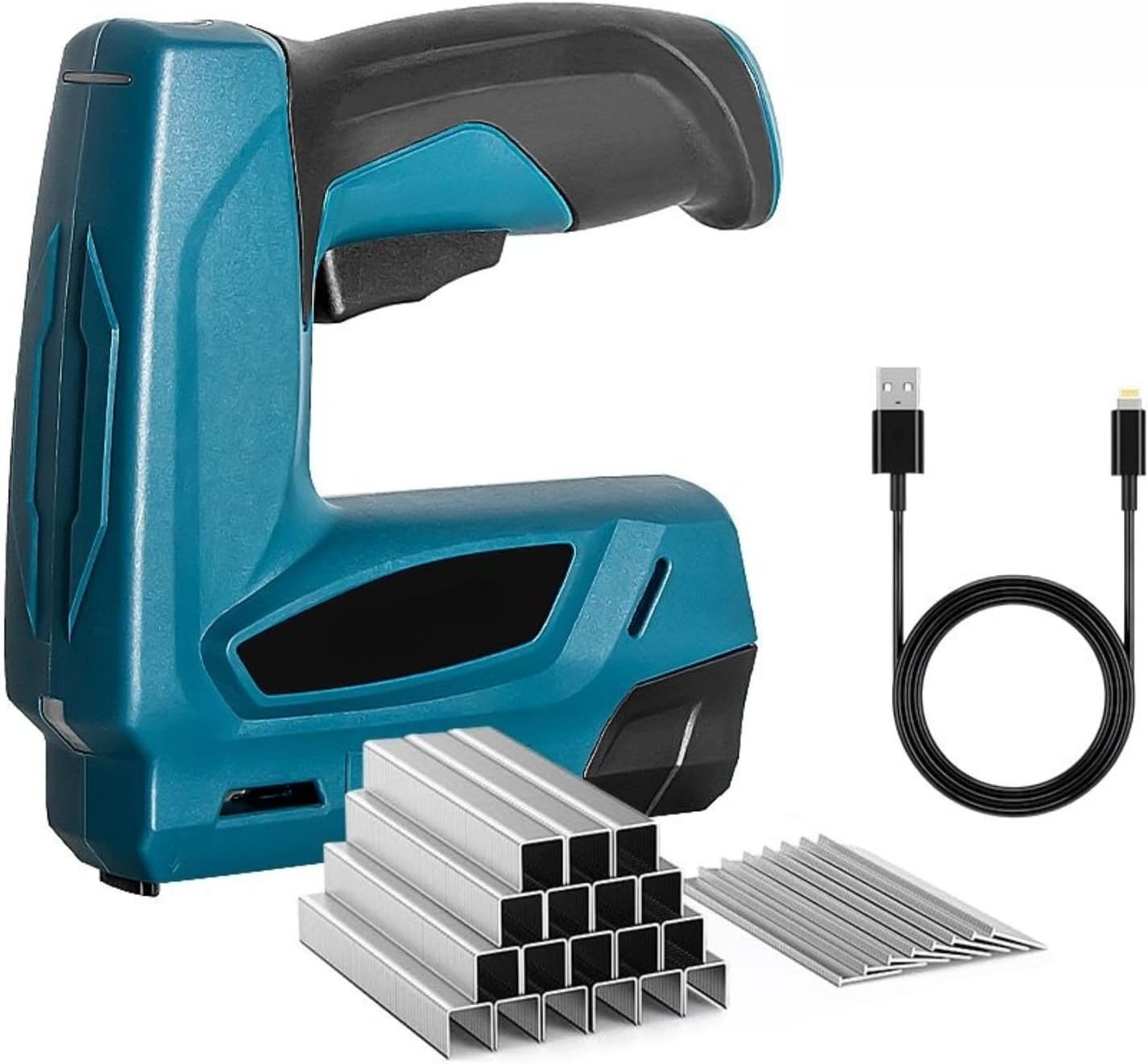 2-in-1 Cordless Electric Staple Brad Nailer Rechargeable Stapler with USB Charger 2000 Nails Included for Wood Upholstery Carpentry Crafts DIY Projects
