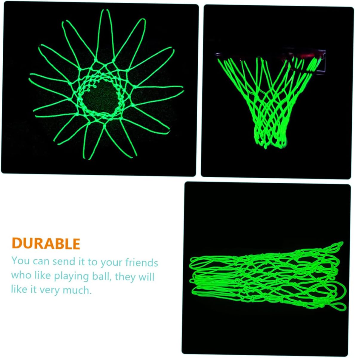 Luminous Basketball Net Noctilucent Basketball Net Fluorescent Mesh Accessories