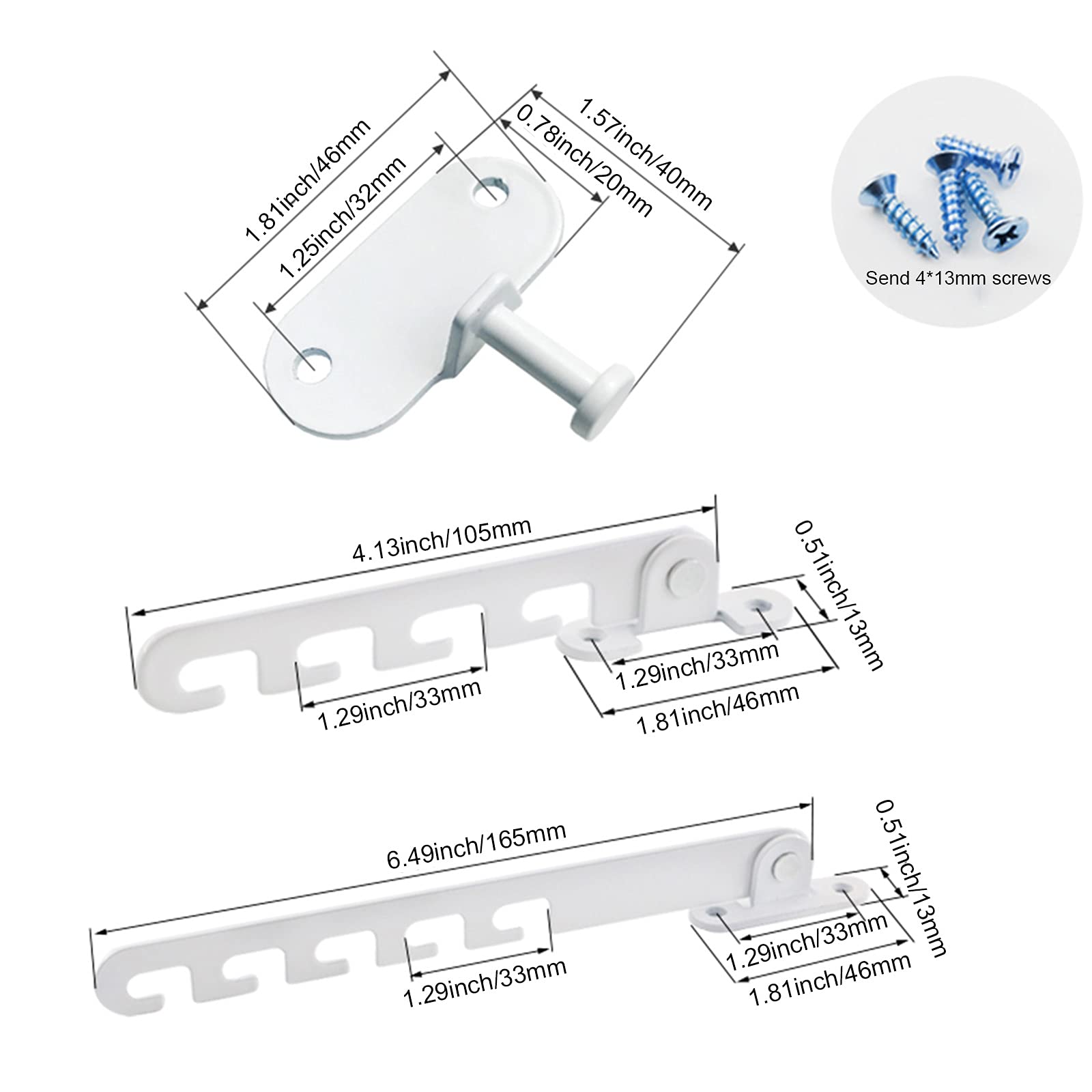 2-Pack Window Sash Jammer Locks – 165mm Aluminum Alloy, For UPVC/PVC Casement Windows – Child Safety & Ventilation Control