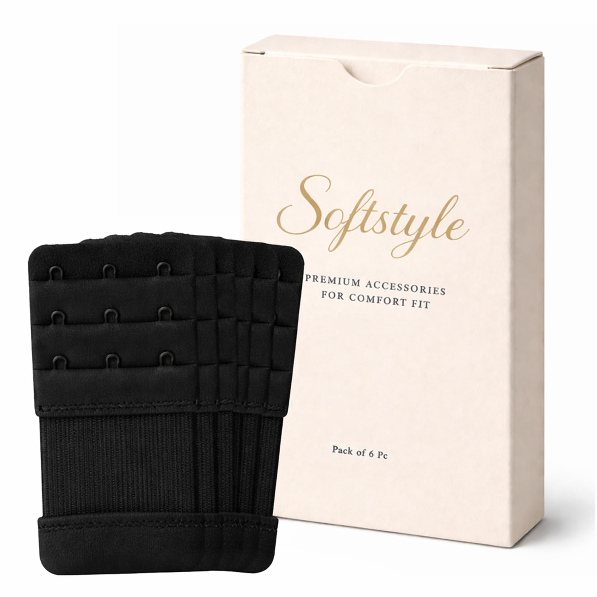 Premium Bra Extenders for Women 3 Hook Black Combo Pack-image-9