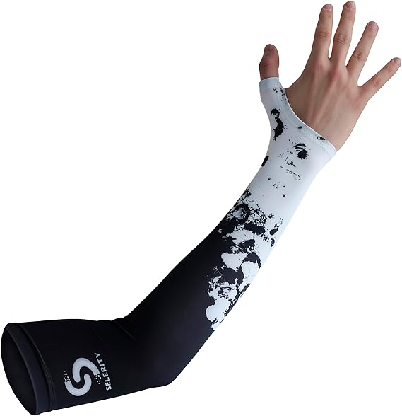 Selerity Gaming Arm Sleeve for PC and Sport with open glove and thumb hole for