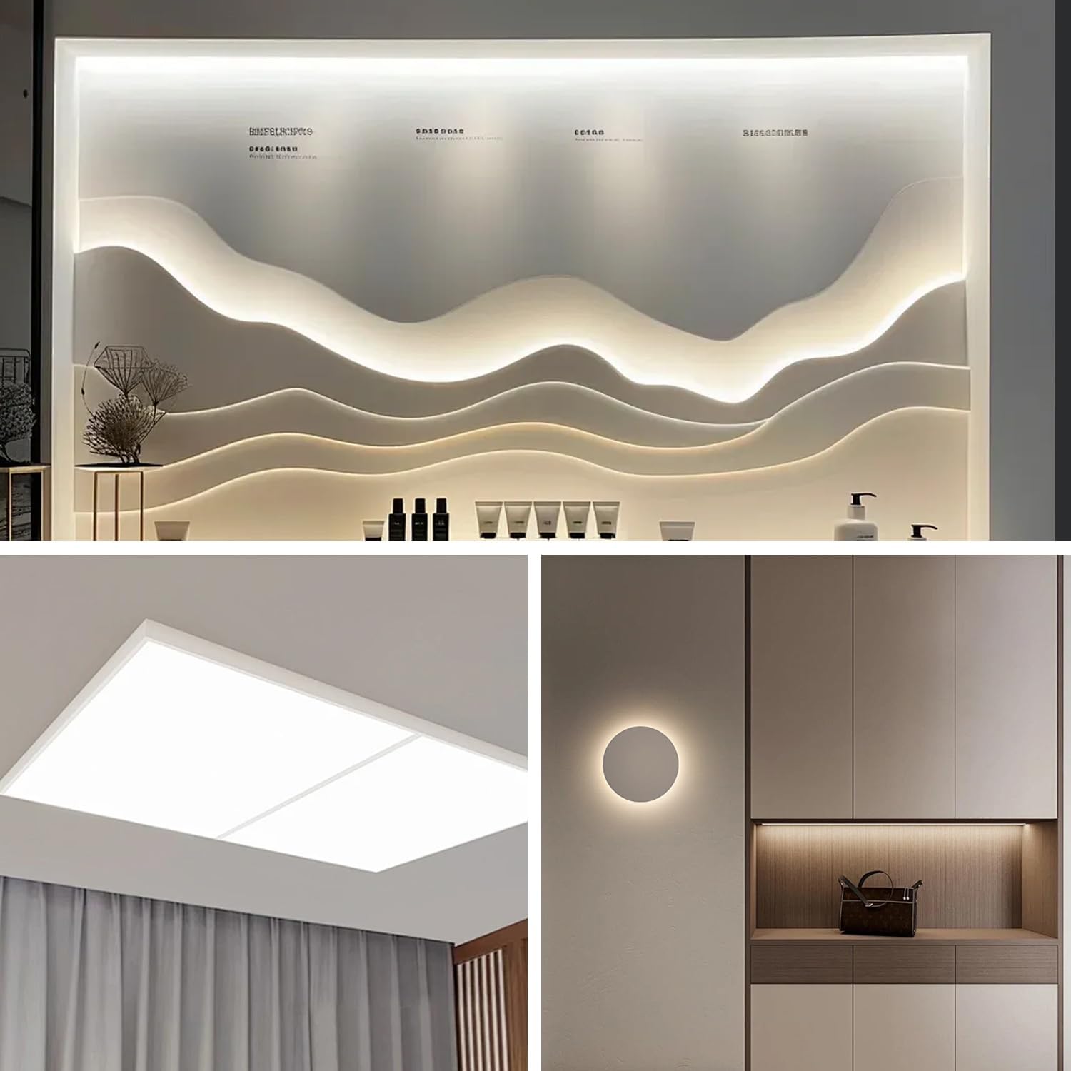 LED Module, Window Mirror Light White100pcs 50 Ft 2835 SMD LED Module Waterproof Light for Letter Sign Advertising Signs with Tape Adhesive Backside 10000K (Cool White)