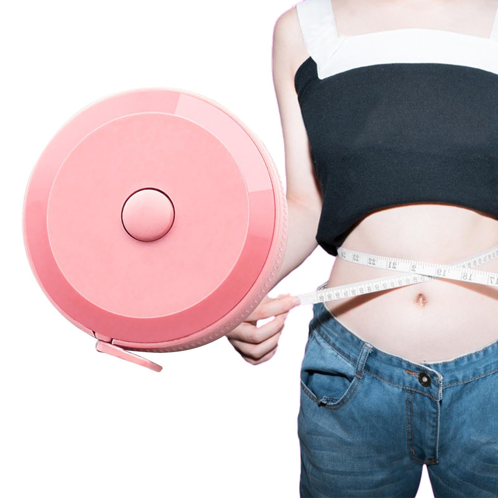 Cinta métrica métrica de 2 m, cinta de costura, cinta métrica retráctil, medición de cinta de tamaño, doble escala métrica, regla flexible y retráctil, cinta métrica digital para mujer