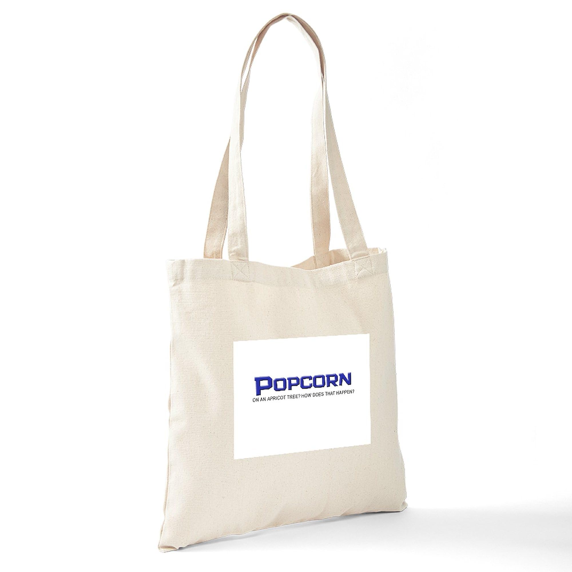CafePress Fresh Pop Corn Canvas Tote Bag - Reusable Shopping Bag, Natural Canvas, Two Sizes - View #12