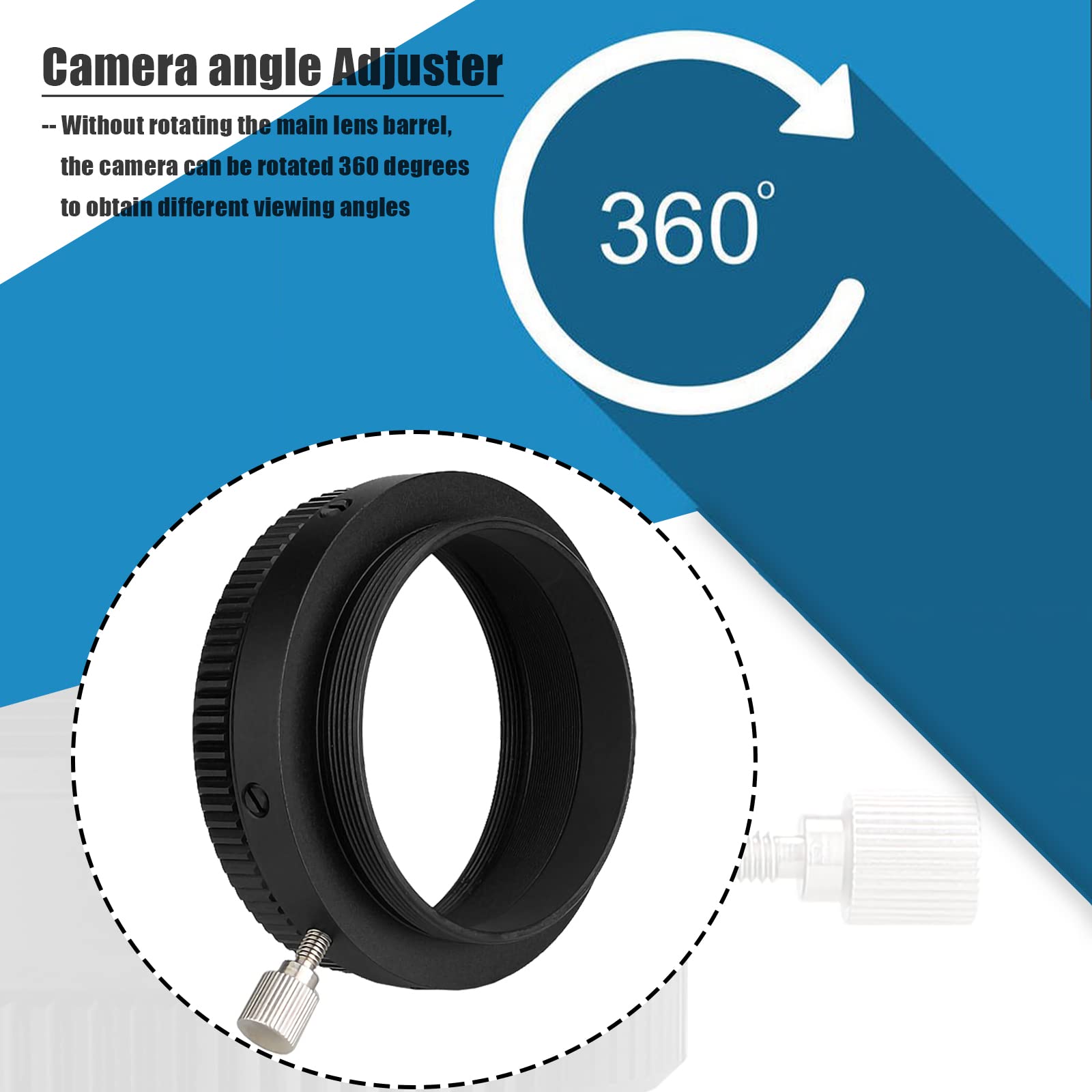 Svbony SV210 Regolatore dell'Angolo di Ripresa, Filettatura M63 CAA, Rotatore a 360 Gradi per Rotazione Visiva del Rifrattore SV550 80F6 APO