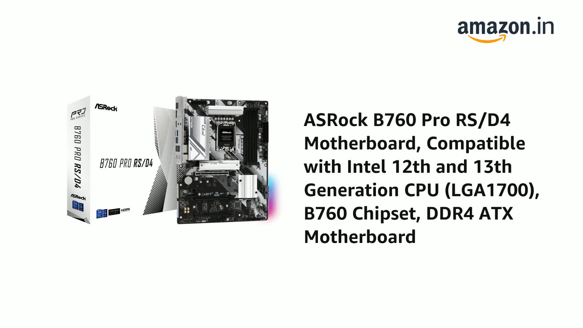 CPU ASRock B760 PRO RS +CPU ASRock > B760 Pro RS