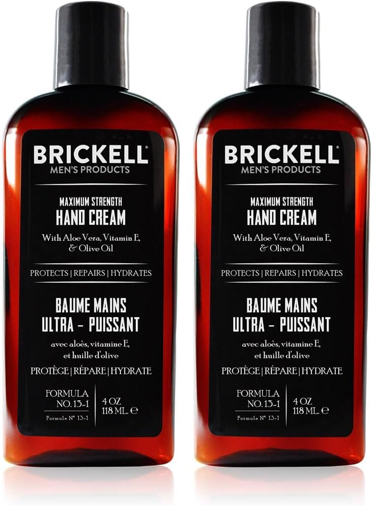 Brickell Men’s Maximum Strength Handcreme für Männer – Natürlich und Organisch - Dufend - 118 ml (Packung mit 2)