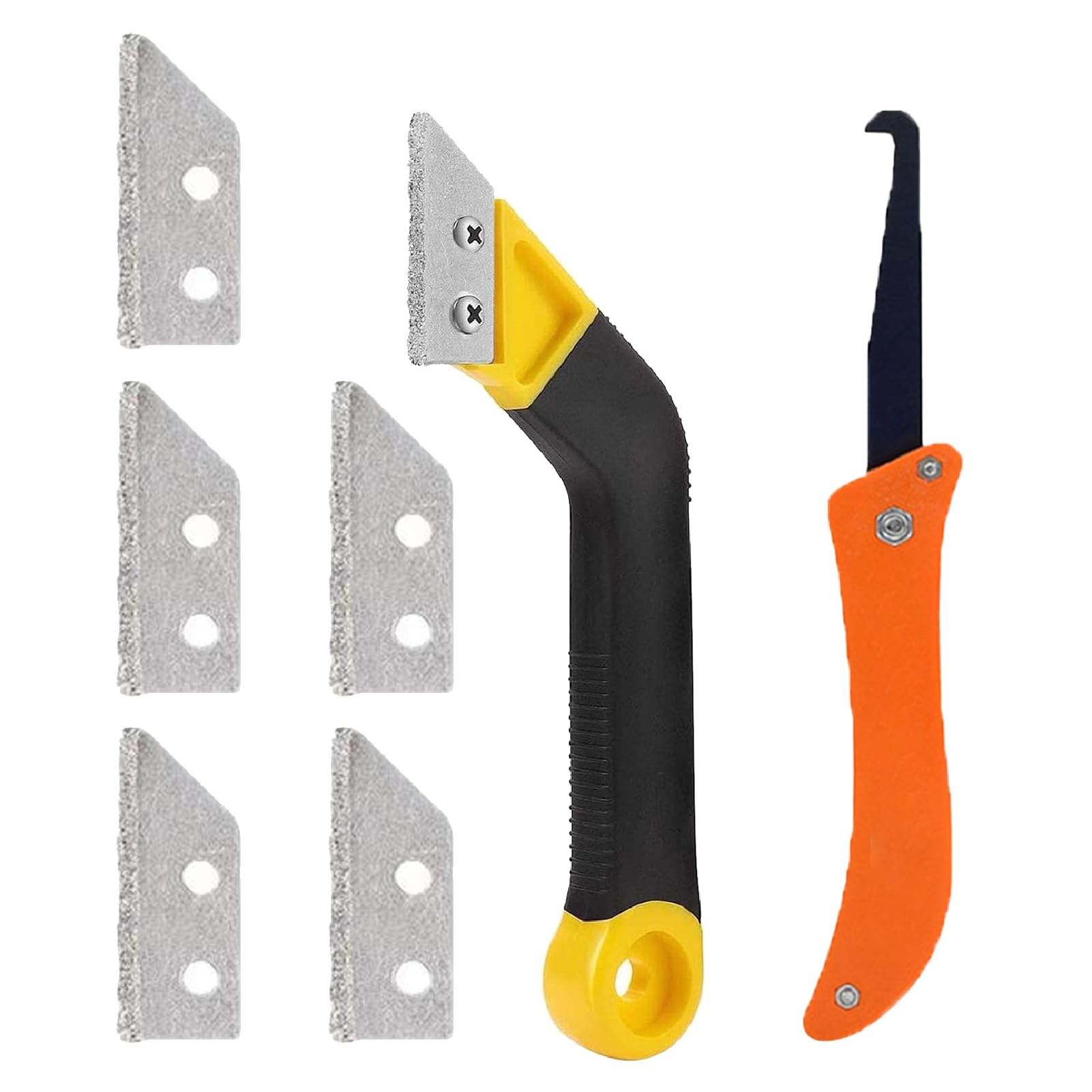 Grout Removal Tool, Grouting Extra Replacement Accessories Scraping Rake Floor Cleaning Repair For Tile Remover Angled Tools Gap Hook Angled Hand Saw And Screwdriver Clean Remover For Tile Cleaning