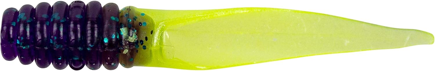 Bobby Garland Slab Slay'R Soft Plastic Crappie Fishing Lure, Fishing Gear and Accessories, 2", Junebug Pearl Chartreuse image 2