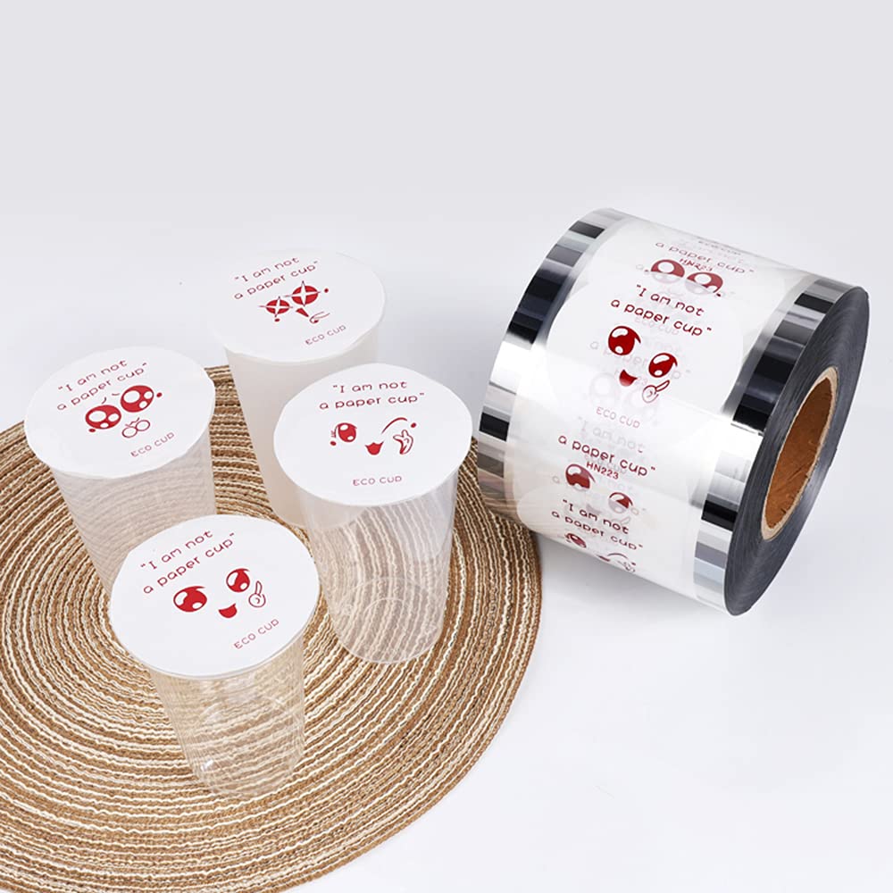 Cup Sealing Film 3000PCS Boba Tea Cup Sealer Film Bubble Sealing Film for PP Plastic Cup for Diameter 90 mm (3.54'')-95mm(3.74'')