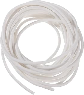 uxcell Silicone Foam Seal Strip, 3mm(0.12") Dia 5 Meters(16.41 Ft) Long Sponge Rubber Weather Seal Strip Round Rubber Solid for DIY Warehouse, Pads, Foam Tubing, Crafts - White