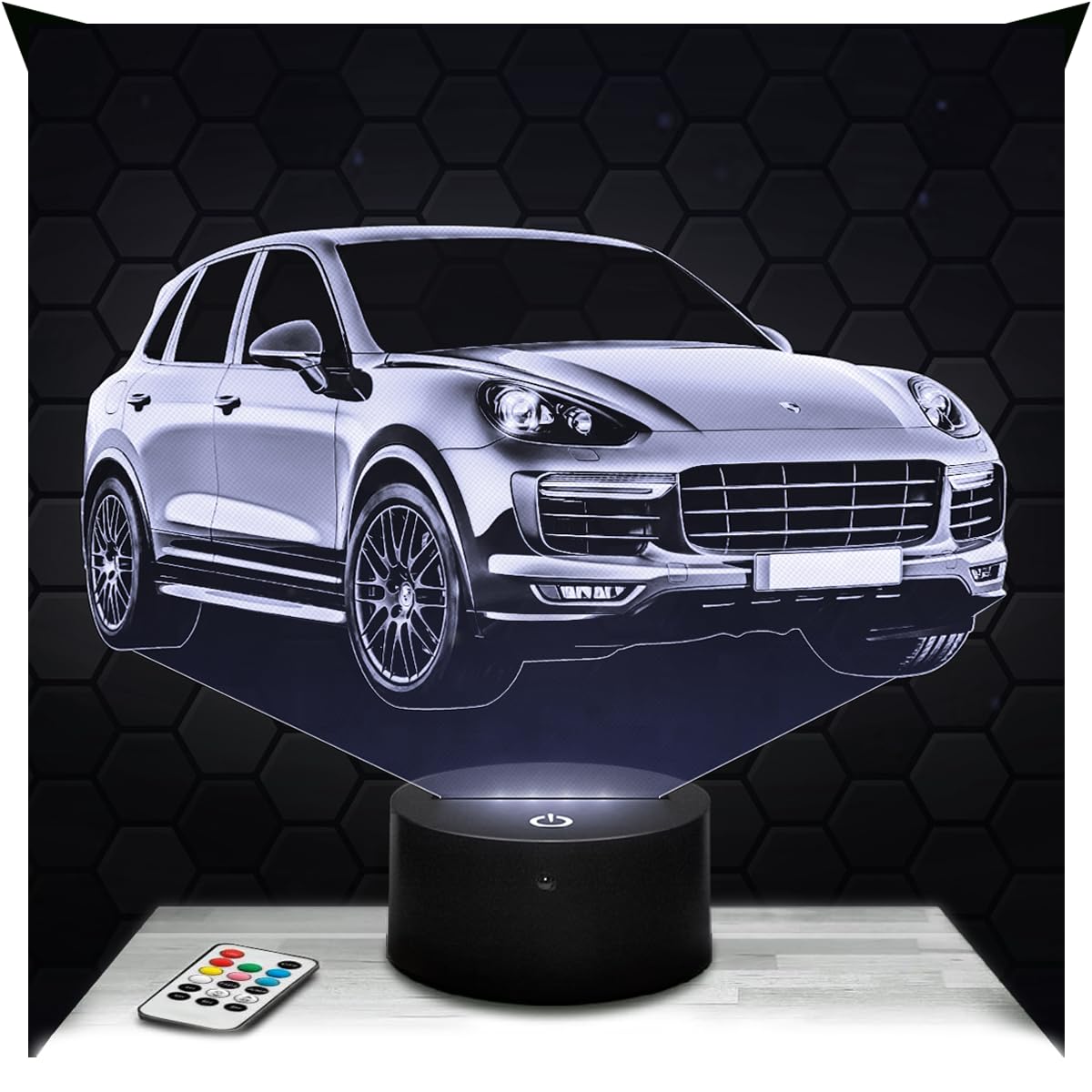 Lampephoto.fr - Cay Enne Automobil Auto Deutsch 3D Lampe Taktile Touch Nachtlicht 3d Led Illusion, Geschenkidee zu Weihnachten oder Geburtstag für Männer und Frauen Dekorationsobjekt fürs Schlafzimmer