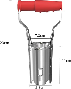 FLORA GUARD Hole Digging Machine, Seedling Transplanter, Handheld Transplanter Red