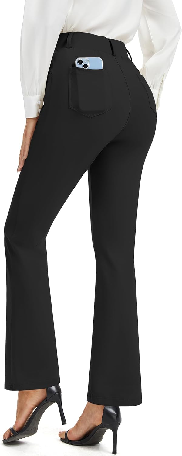 M MOTEEPI Yoga Dress Pants for Women 31''/29''/33'' High Waisted Pull on Work Pants Business Slacks - Image 2