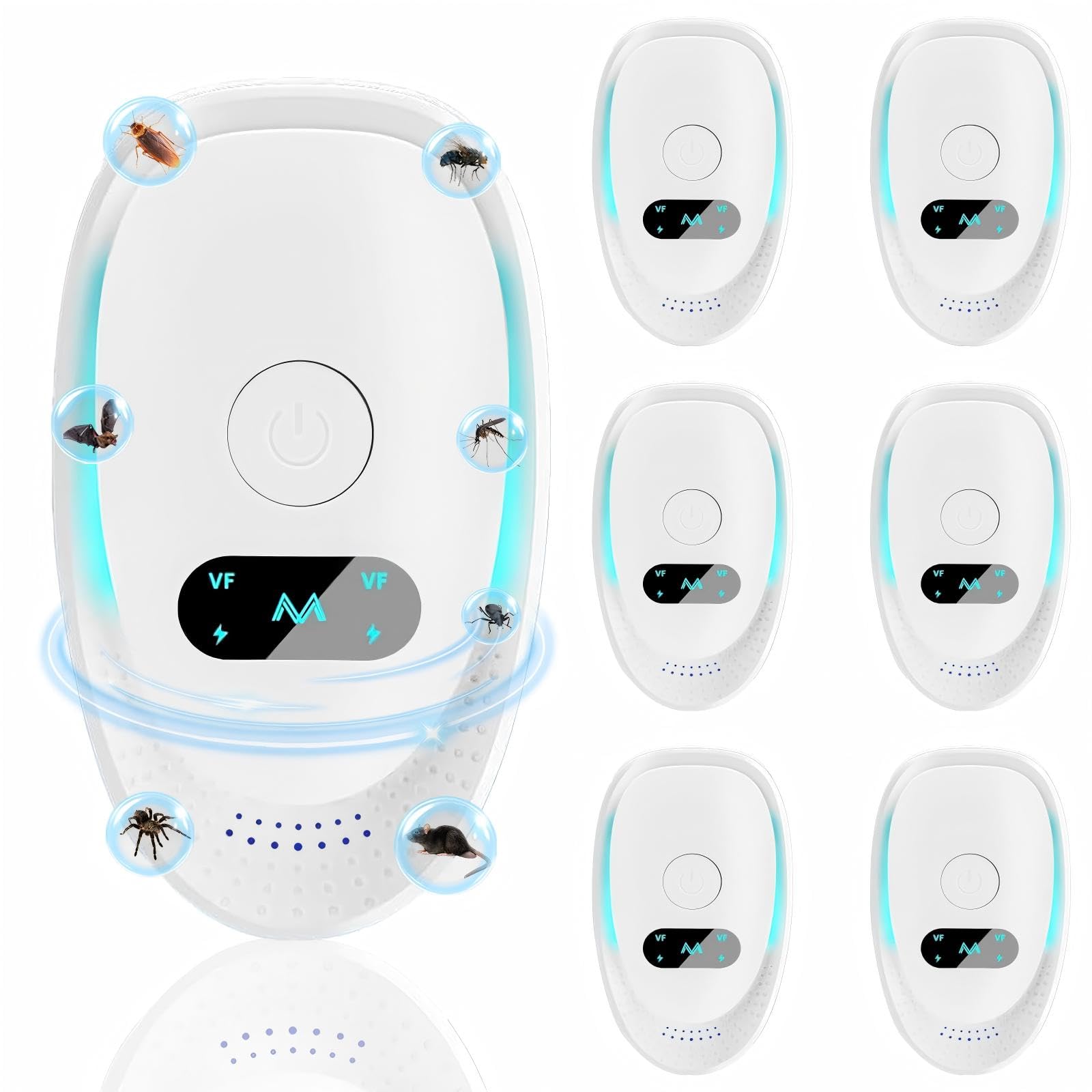 Snuoker Ultrasonic Pest Repeller, 6 Pack, UK Plug-in