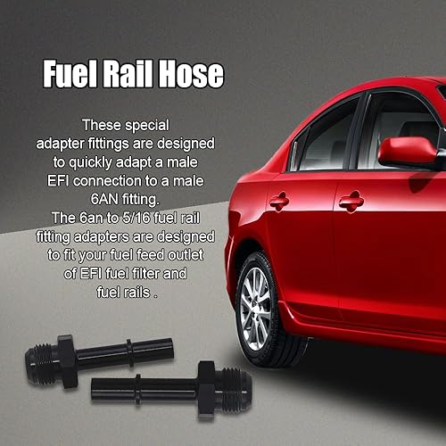 Miniatura 7 de Adaptador de montaje EFI macho de desconexión rápida, conector de manguera de 6AN a 38, accesorios de sistema de combustible de repuesto automotriz,