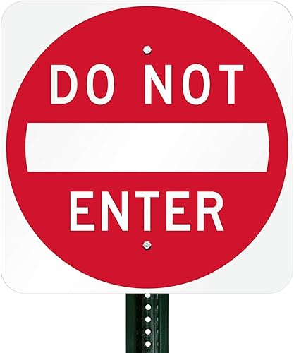 Miniatura 3 de SmartSign Letrero que cumple con MUTCD con texto en inglés "Do Not Enter" de aluminio reflectante de grado de ingeniero 3M, fabricado en Estados