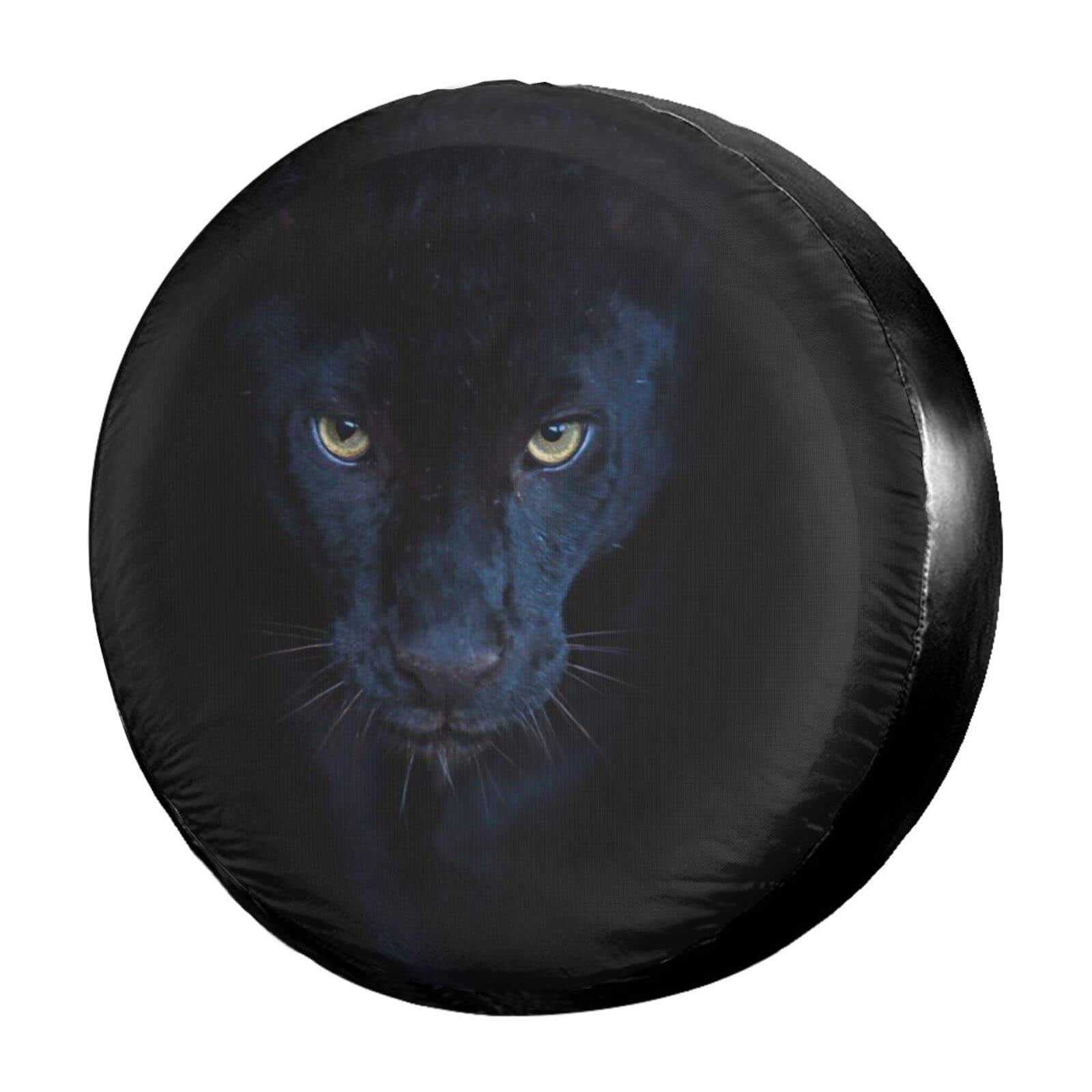 Foruidea Panther Spare Tire Cover Dust-Proof Wheel Tire Cover Fit Trailer, RV, SUV and Many Vehicle 15 Inch