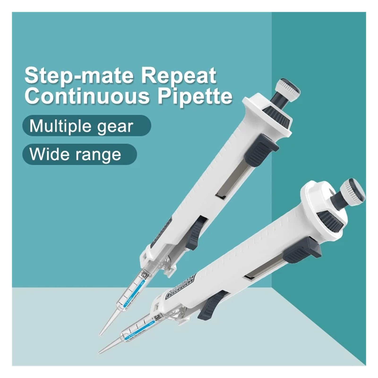 Pipetas de laboratorio, Pipeta de laboratorio dosificadora continua ajustable manual con punta de 5 ml,Micropipetas