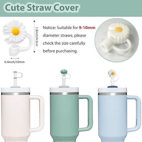 Miniatura 81 de Stanley Cup - Juego de accesorios que incluye 6 tapones de silicona a prueba de derrames, 2 tapas de popote para popotes de 0.39 a 0.39 pulgadas, 1